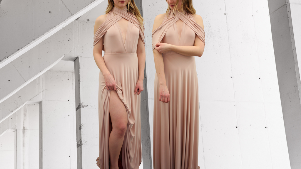 Check out how we recreated Alessandras look from the 2017 Oscar viewing party using convertible fashion!