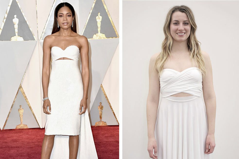 ecreate Naomie Harris’ 2017 Oscar red carpet dress using convertible fashion