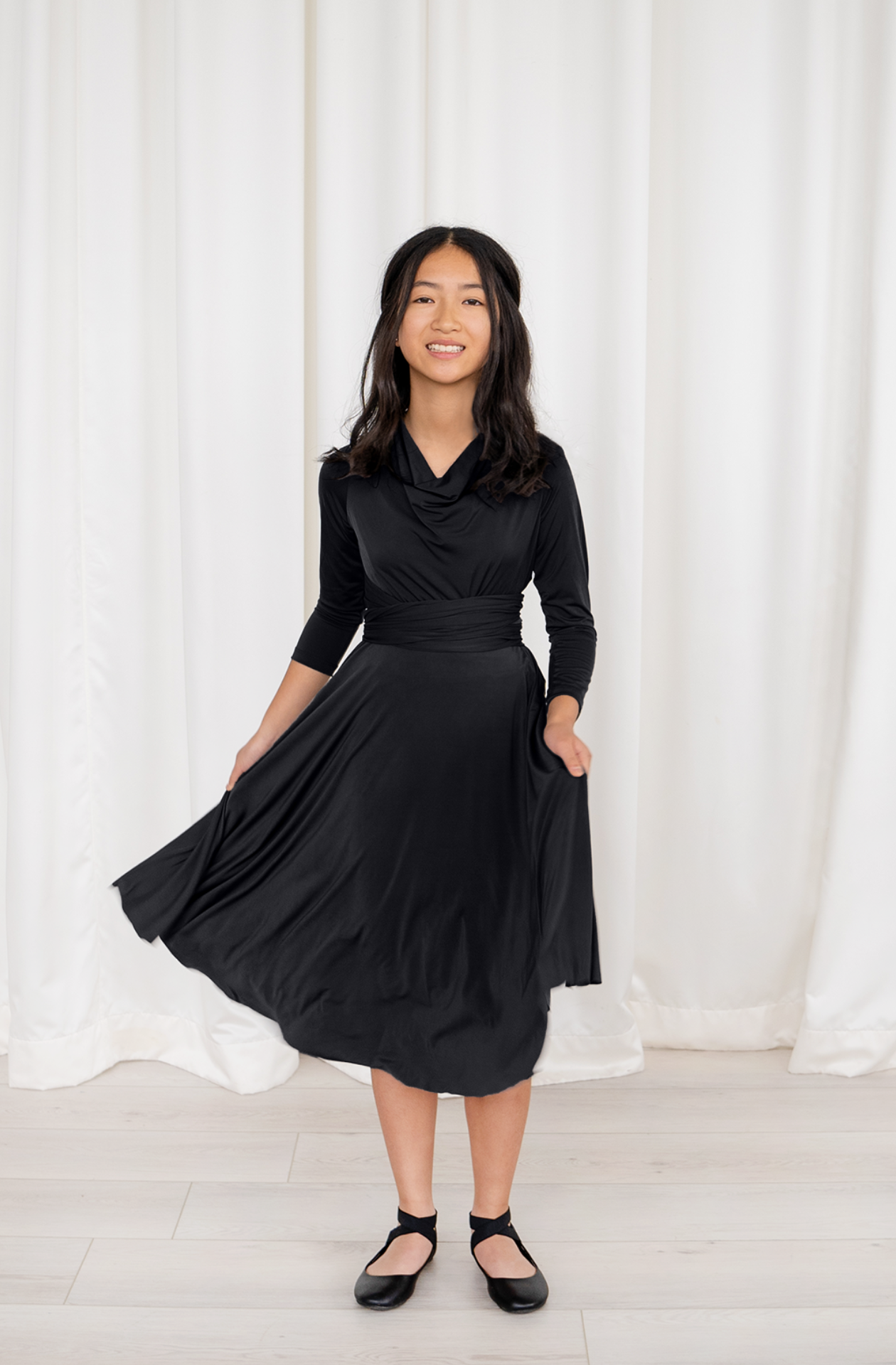 Dresses Canada Henkaa Iris Midi Long Sleeve Convertible Infinity
