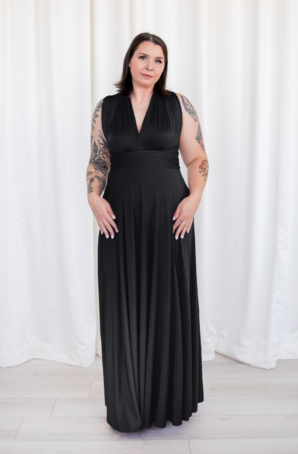Plus size 2025 black maxi