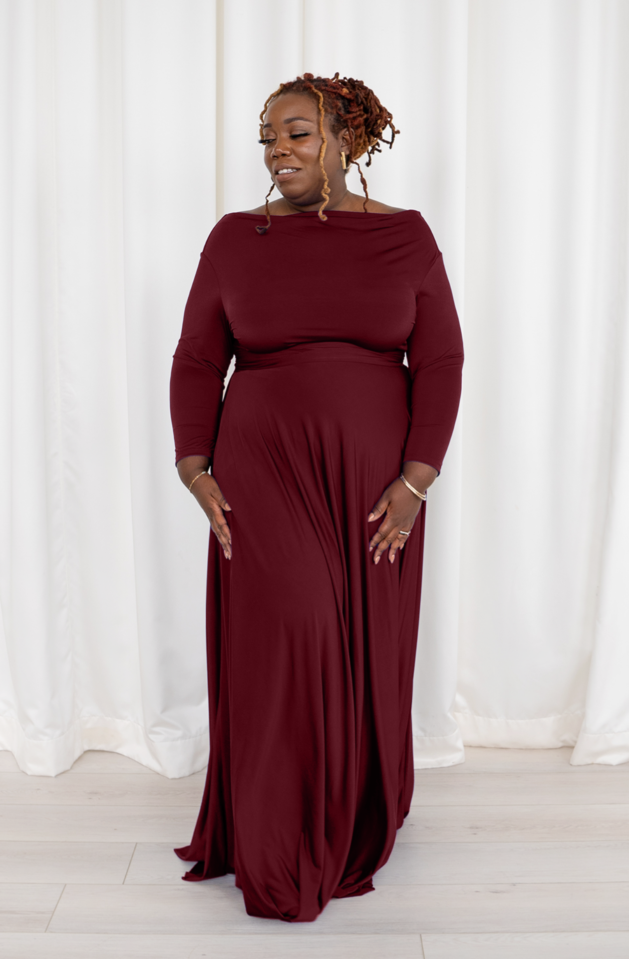 red multiway dress Burgundy Red Multiway Infinity Bridesmaid Dress for Weddings