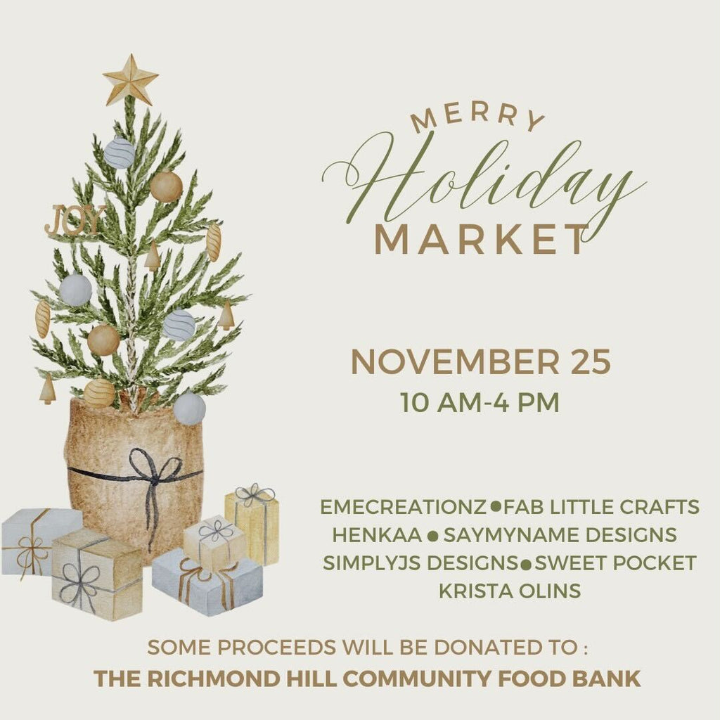 Holiday Market Graphic November 25 2023 in Richmond Hill at GMCC Schoolhouse